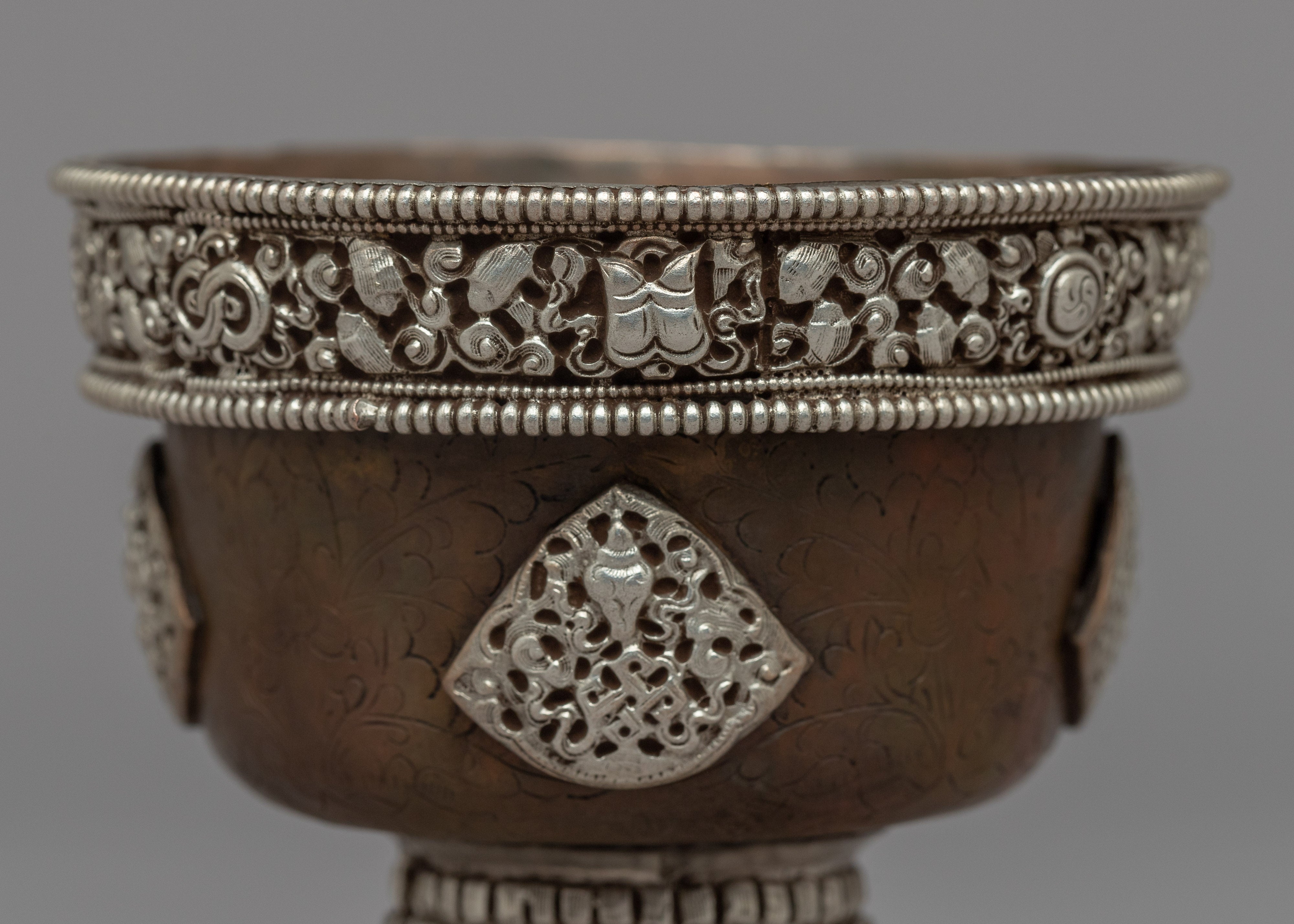 7 Bowl Water Offering Set | Silver plating Bowl for Offering