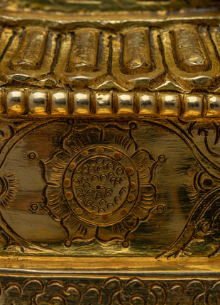 Buddhist Handmade Stupa | 24K Gold Plated Stupa for Good Luck