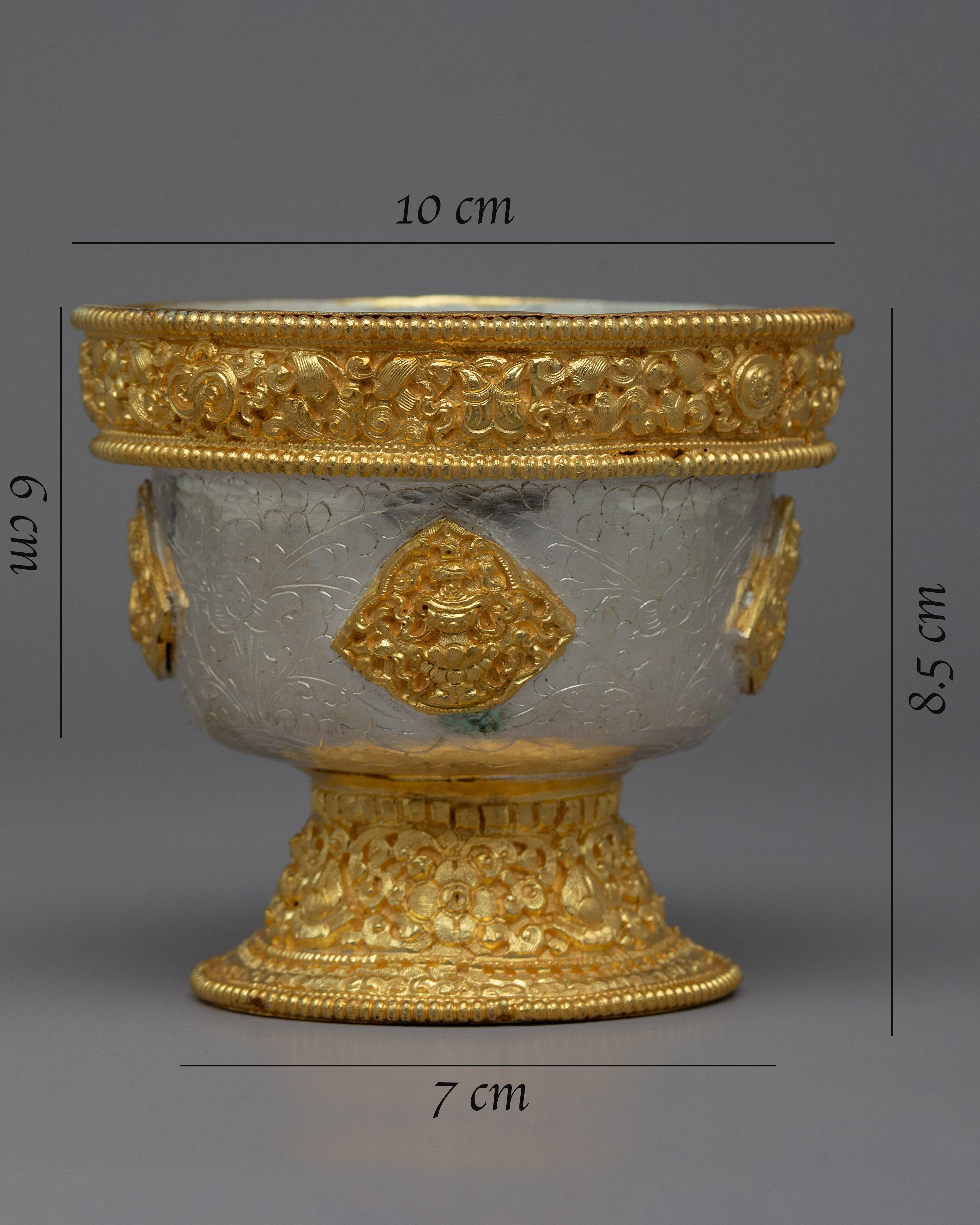 Traditional Buddhist Offering Bowls | Symbolic Altar Decor and Meditation Accessories