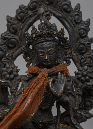 Green Tara Statue | Vintage Style of Buddhist Sculpture