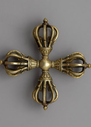 Tibetan Buddhist Vishva-Vajra | Sacred Symbol of Unyielding Strength and Spiritual Authority