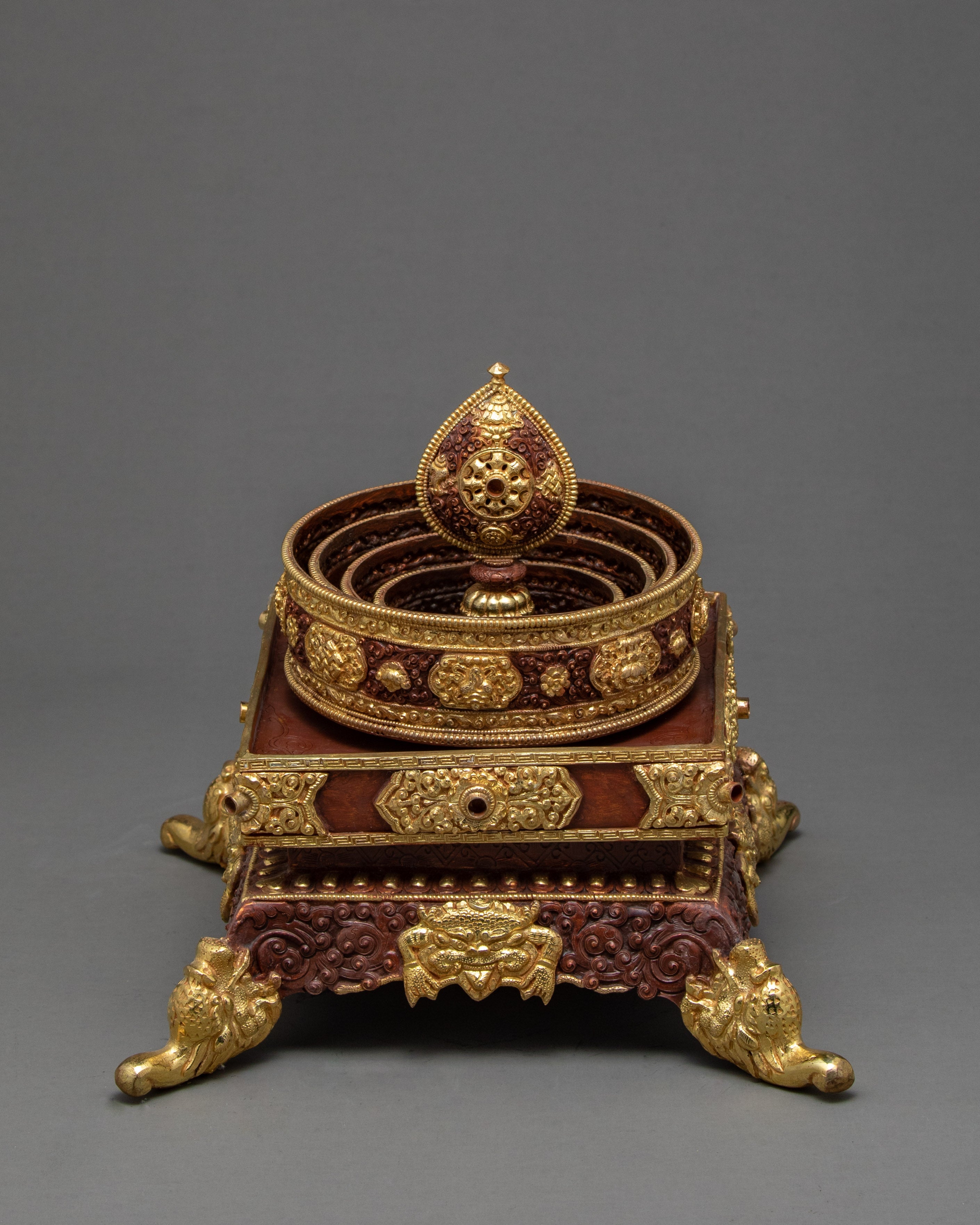 Valuable Offering Set | Copper Mandala Set | Buddhist Ritual Item