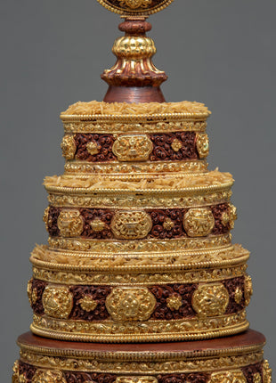Valuable Offering Set | Copper Mandala Set | Buddhist Ritual Item