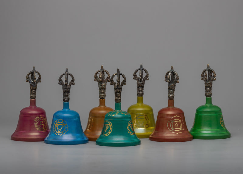Chakra Bells Set with Vajra | Harmonizing Energy and Activating Spiritual Centers