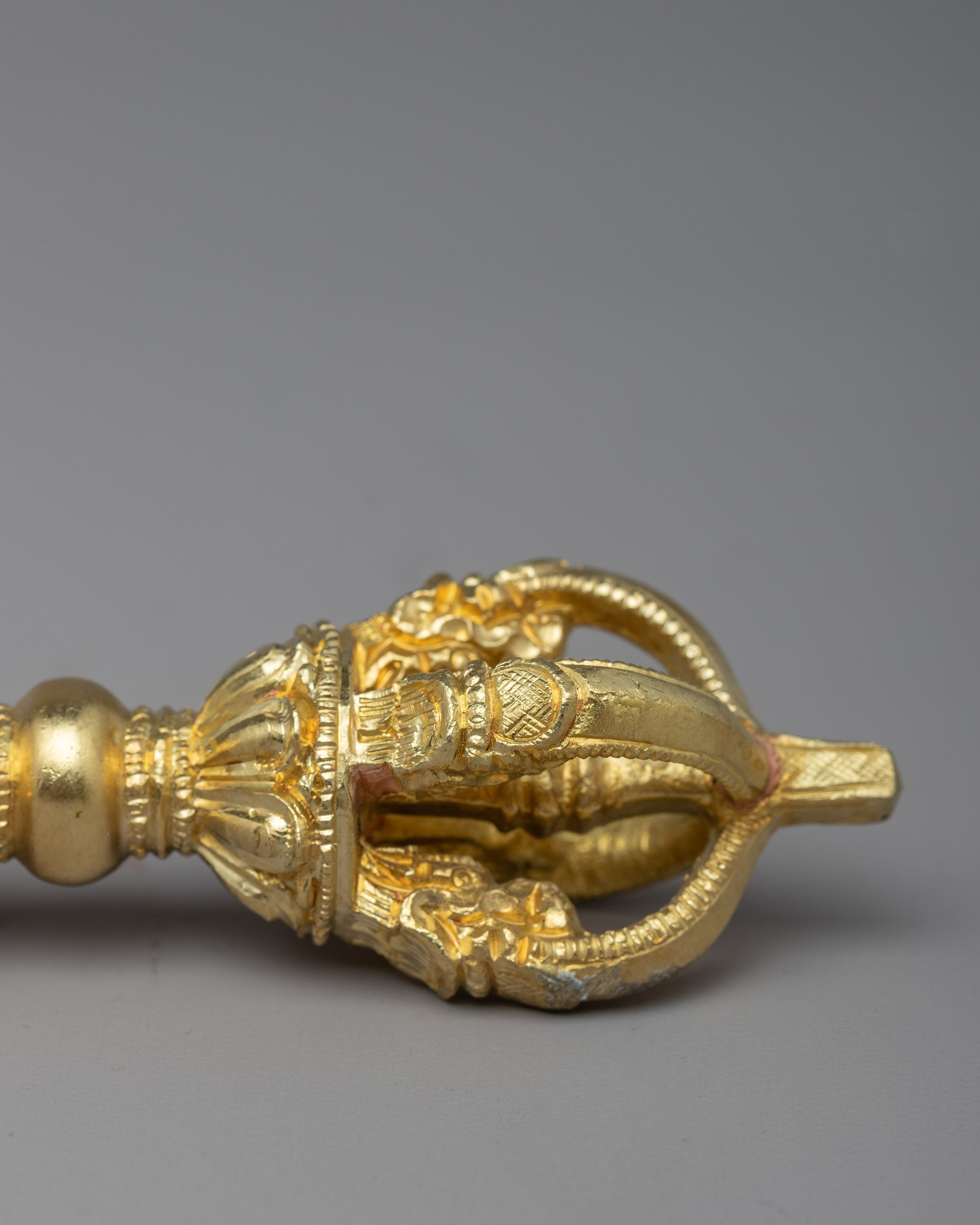 Tibetan Vajra and Bell Set | 24K Gold Plated Handles on Copper Body