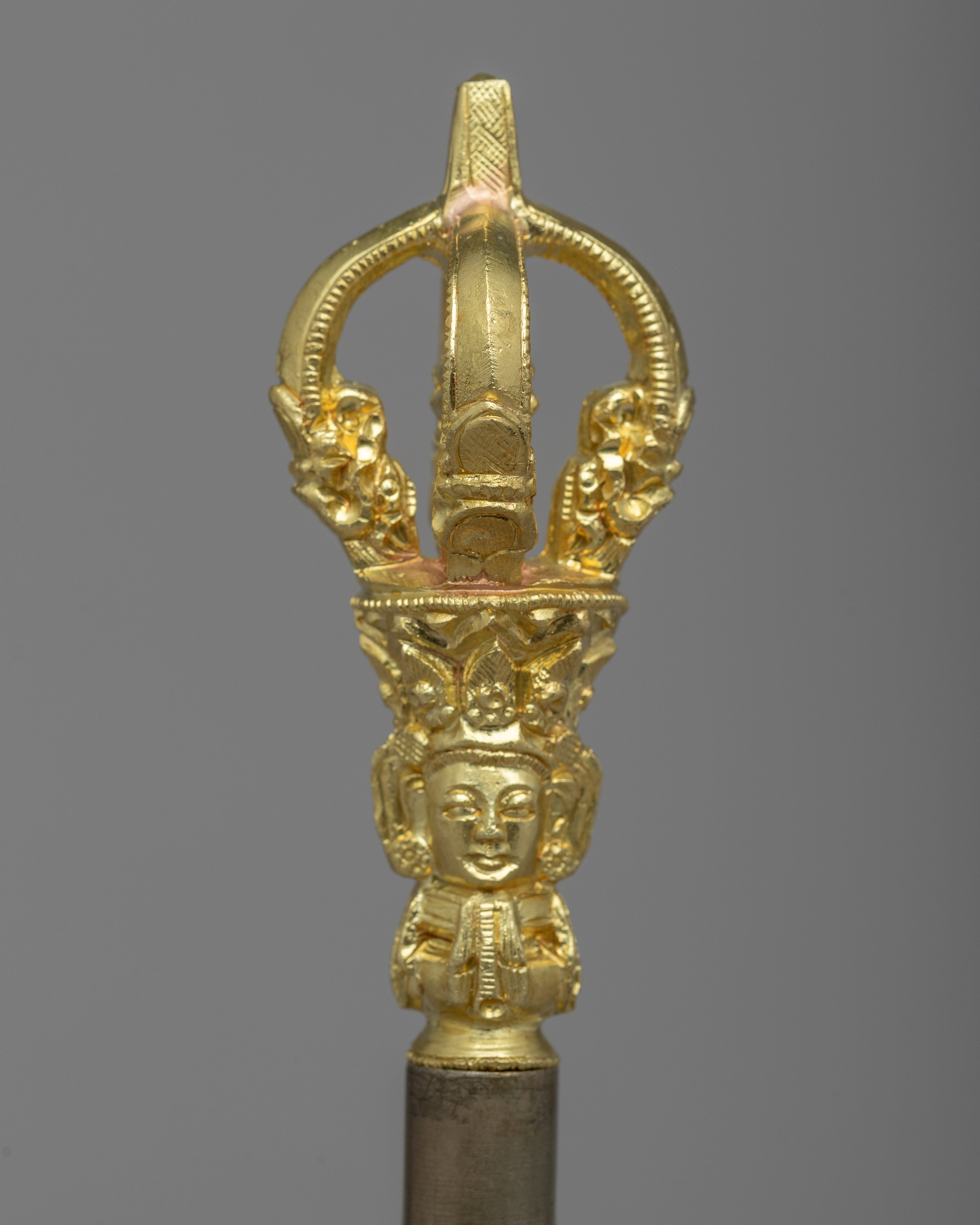 Tibetan Vajra and Bell Set | 24K Gold Plated Handles on Copper Body