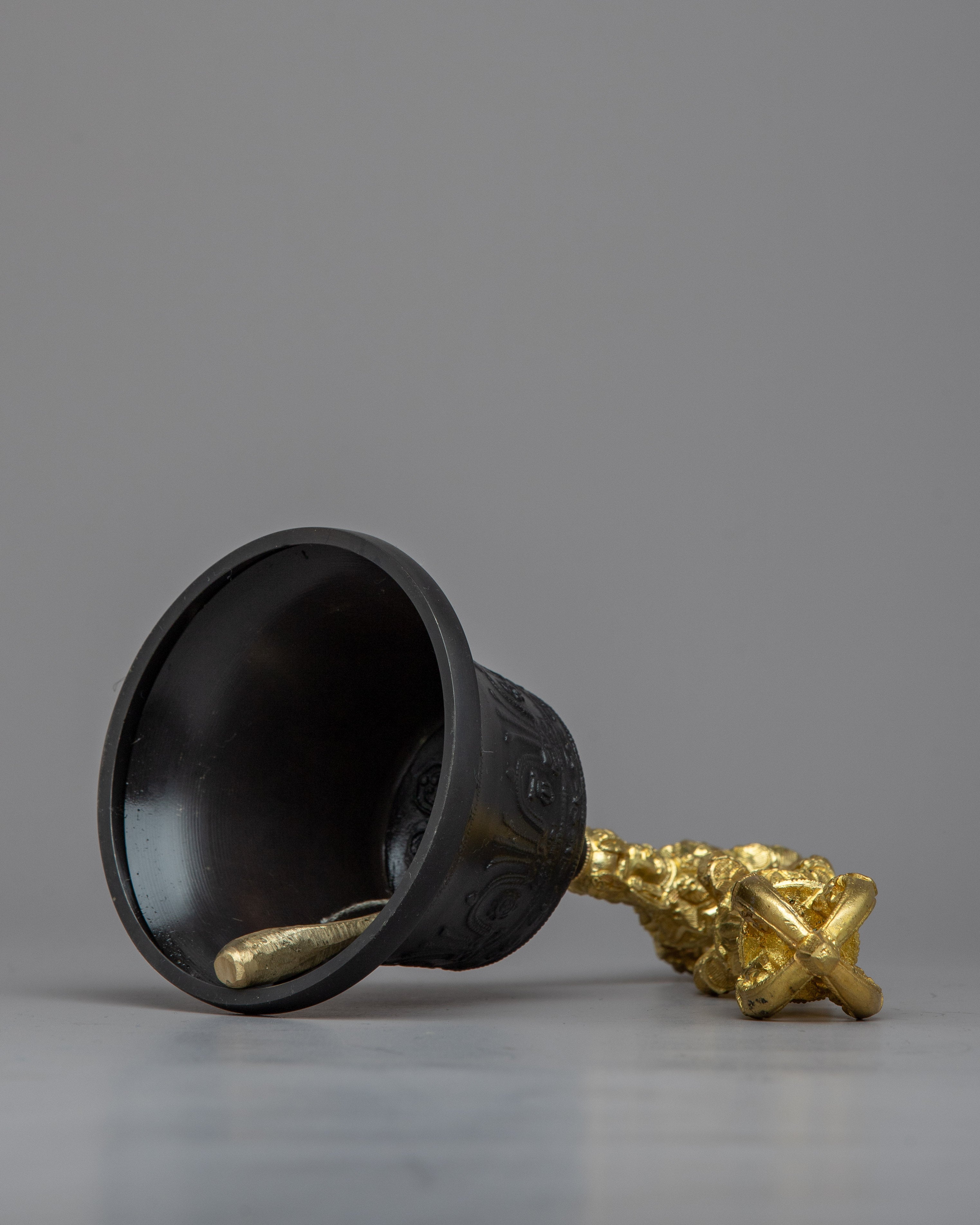 Copper Vajra and Bell Mantra Practice Set | 24k Gold Plated Handle for Enhanced Spiritual Experience