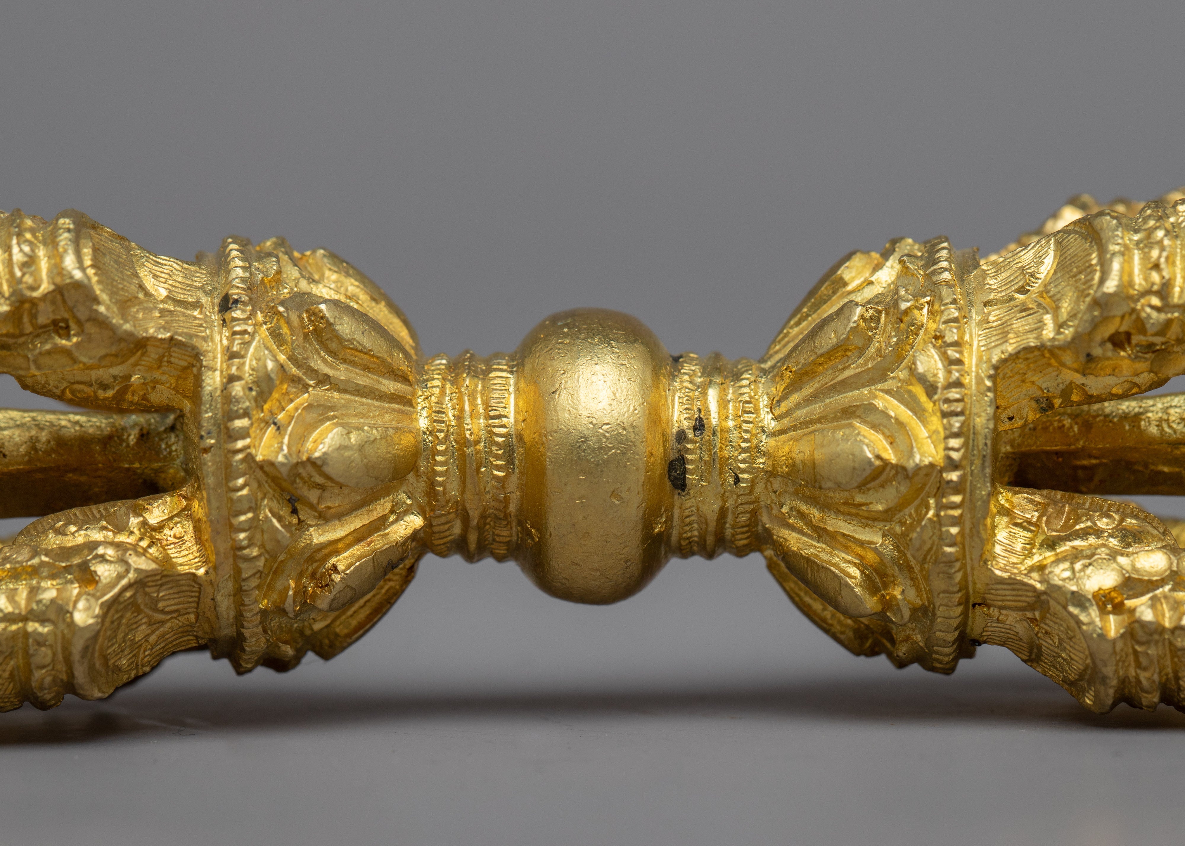 Copper Vajra and Bell Mantra Practice Set | 24k Gold Plated Handle for Enhanced Spiritual Experience