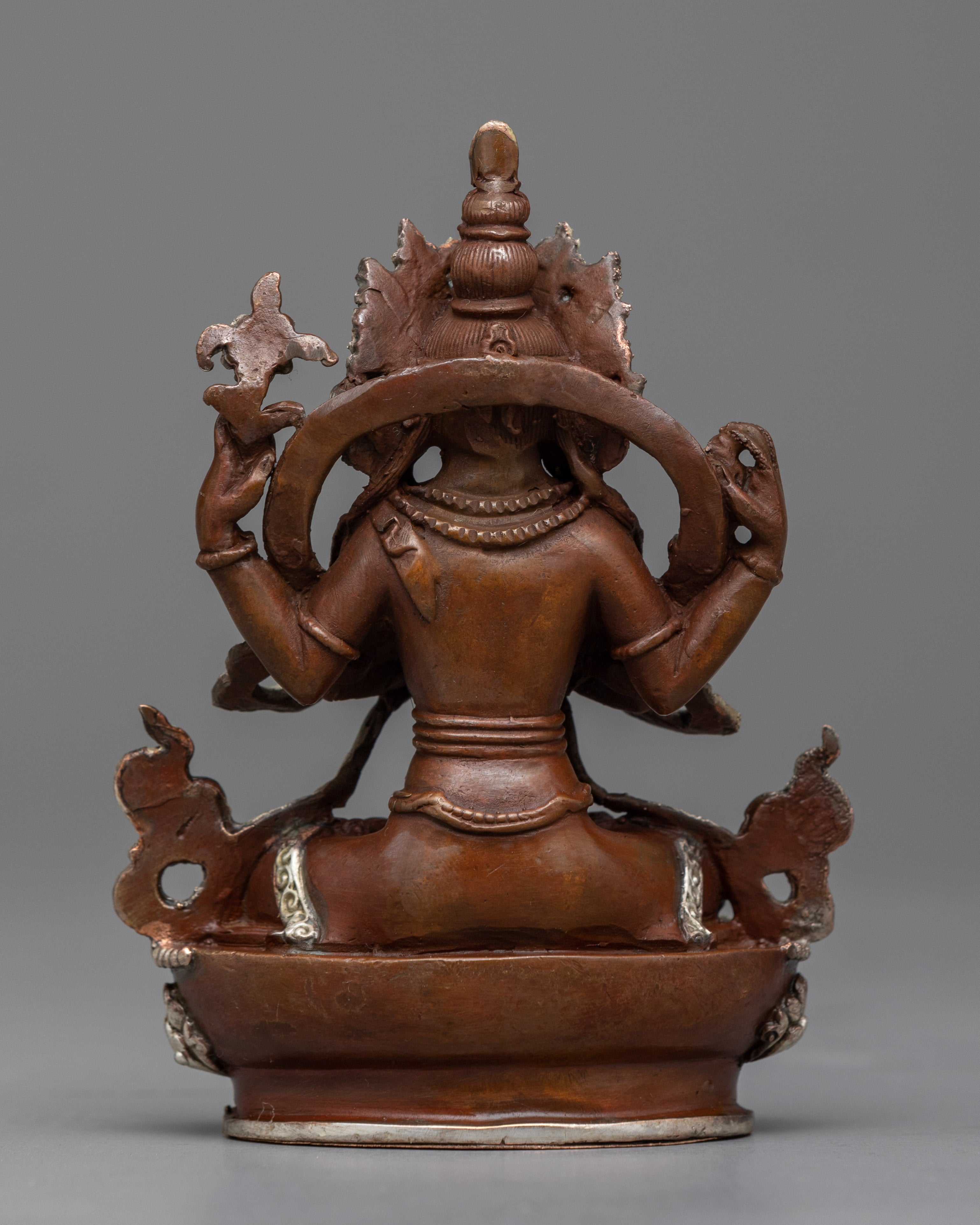 Buddhist Chenrezig Buddha Statue | Embracing the Grace of Silver Plated Statue