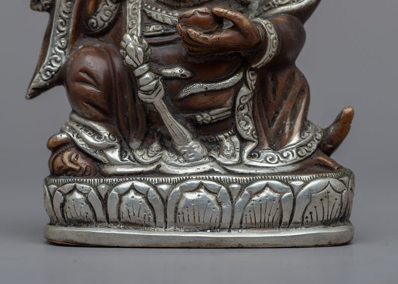 Mahakala Bernagchen Statue | Copper Body with Silver Plating for Decor