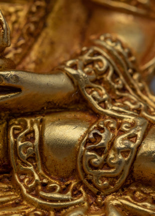 Guru Rinpoche Prayer Statue | 24k Gold Gilded for Spiritual Devotion