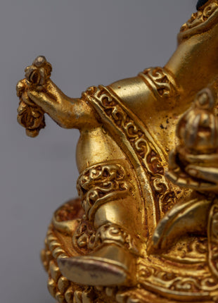 Guru Rinpoche Prayer Statue | 24k Gold Gilded for Spiritual Devotion