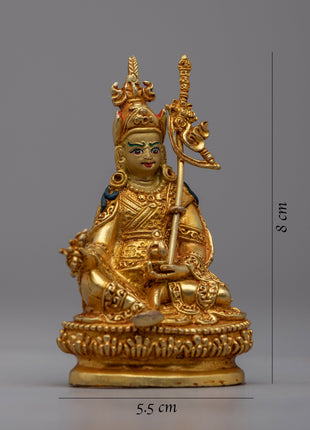Guru Rinpoche Prayer Statue | 24k Gold Gilded for Spiritual Devotion