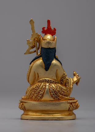 Guru Rinpoche Prayer Statue | 24k Gold Gilded for Spiritual Devotion
