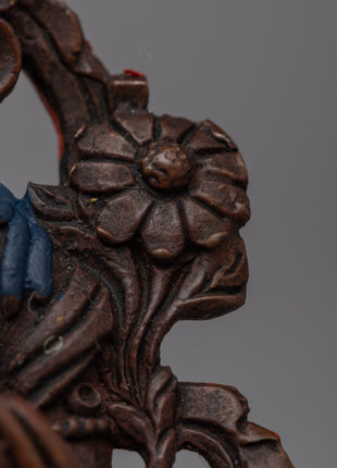 Discover Compassion with Our Small Green Tara Statue | Oxidized Copper Sculpture