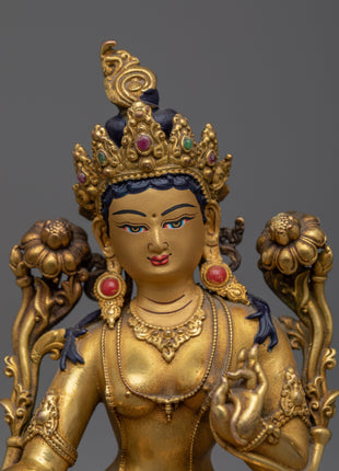Goddess Green Tara Buddhism Statue | Machine crafted Sculpture