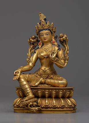 Goddess Green Tara Buddhism Statue | Machine crafted Sculpture