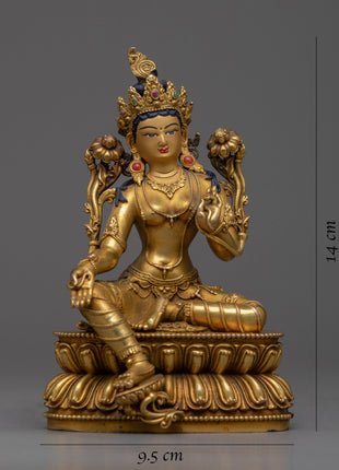 Goddess Green Tara Buddhism Statue | Machine crafted Sculpture