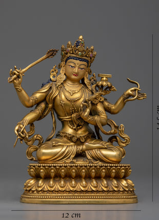 Machine Made Maha Manjushri Tibetan Statue  | A Piece of Nepalese Artistry