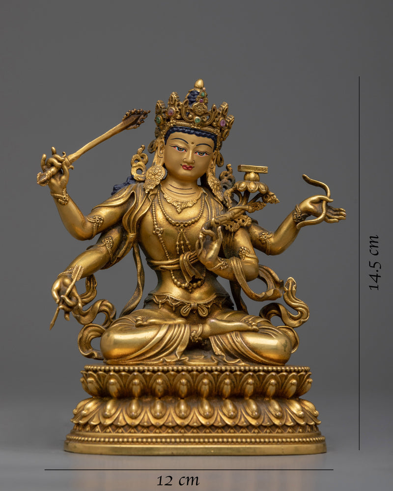 Machine Made Maha Manjushri Tibetan Statue  | A Piece of Nepalese Artistry