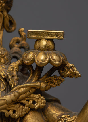 Machine Made Maha Manjushri Tibetan Statue  | A Piece of Nepalese Artistry