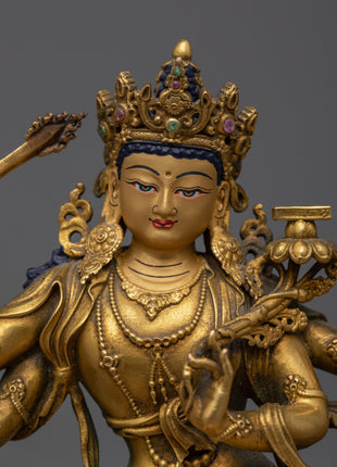 Machine Made Maha Manjushri Tibetan Statue  | A Piece of Nepalese Artistry
