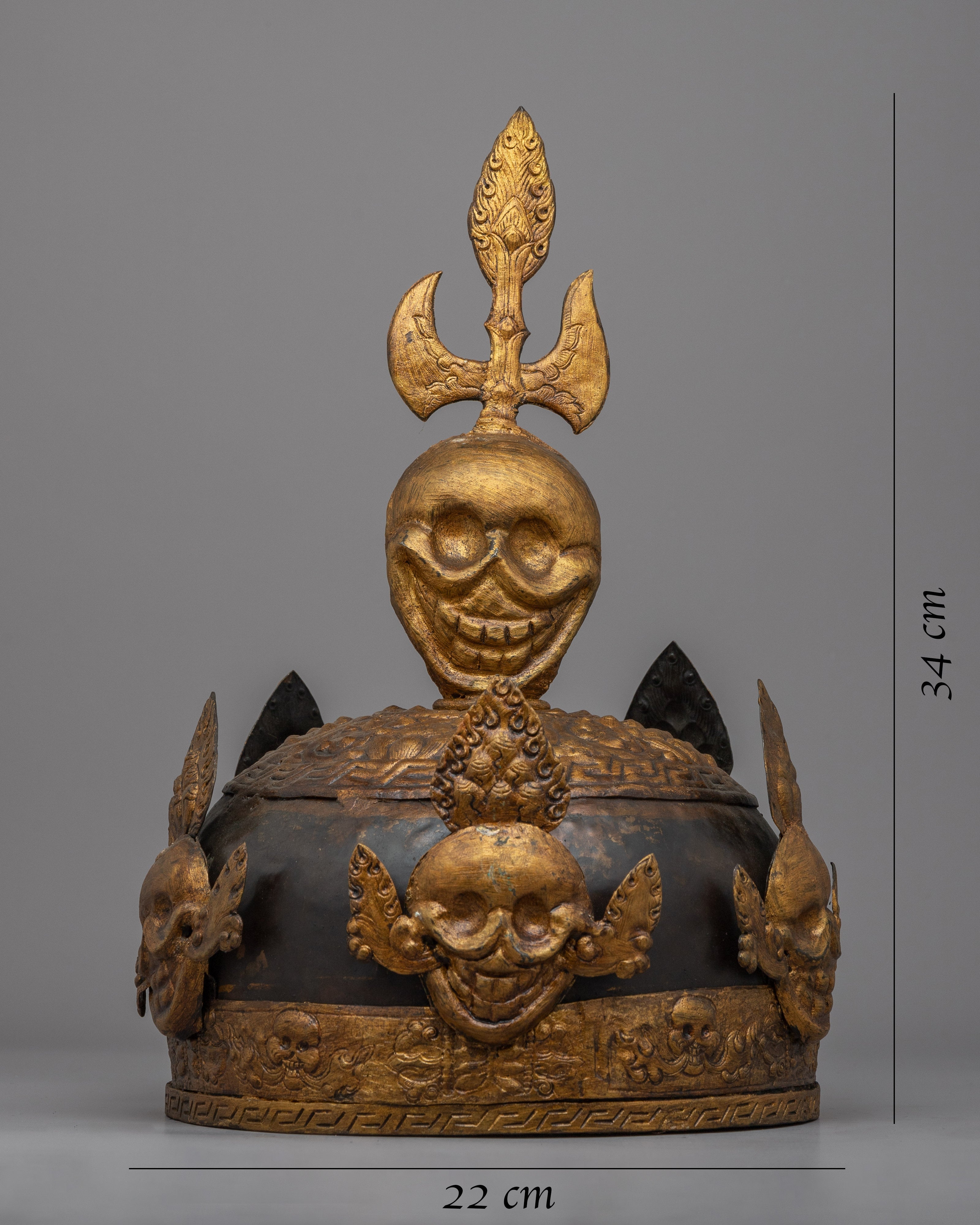 Buddhist Skull Crown | Handcrafted Himalayan Art work