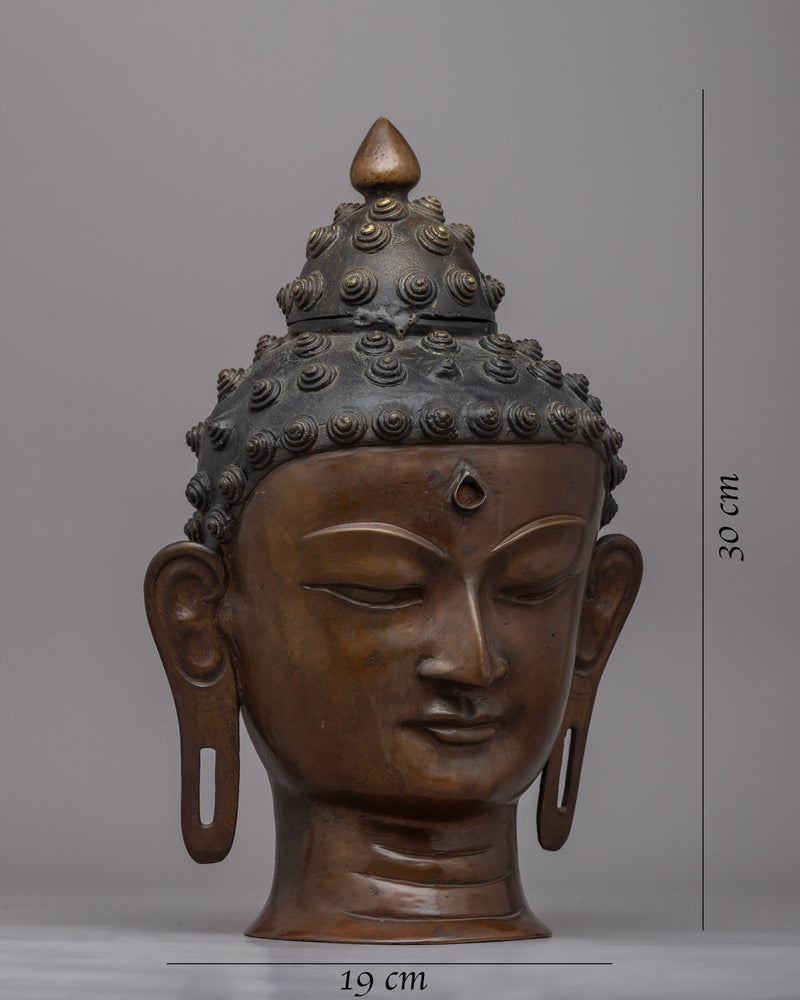 Serene Buddha Head Sculpture | Cultivate Balance and Serenity in Your Environment