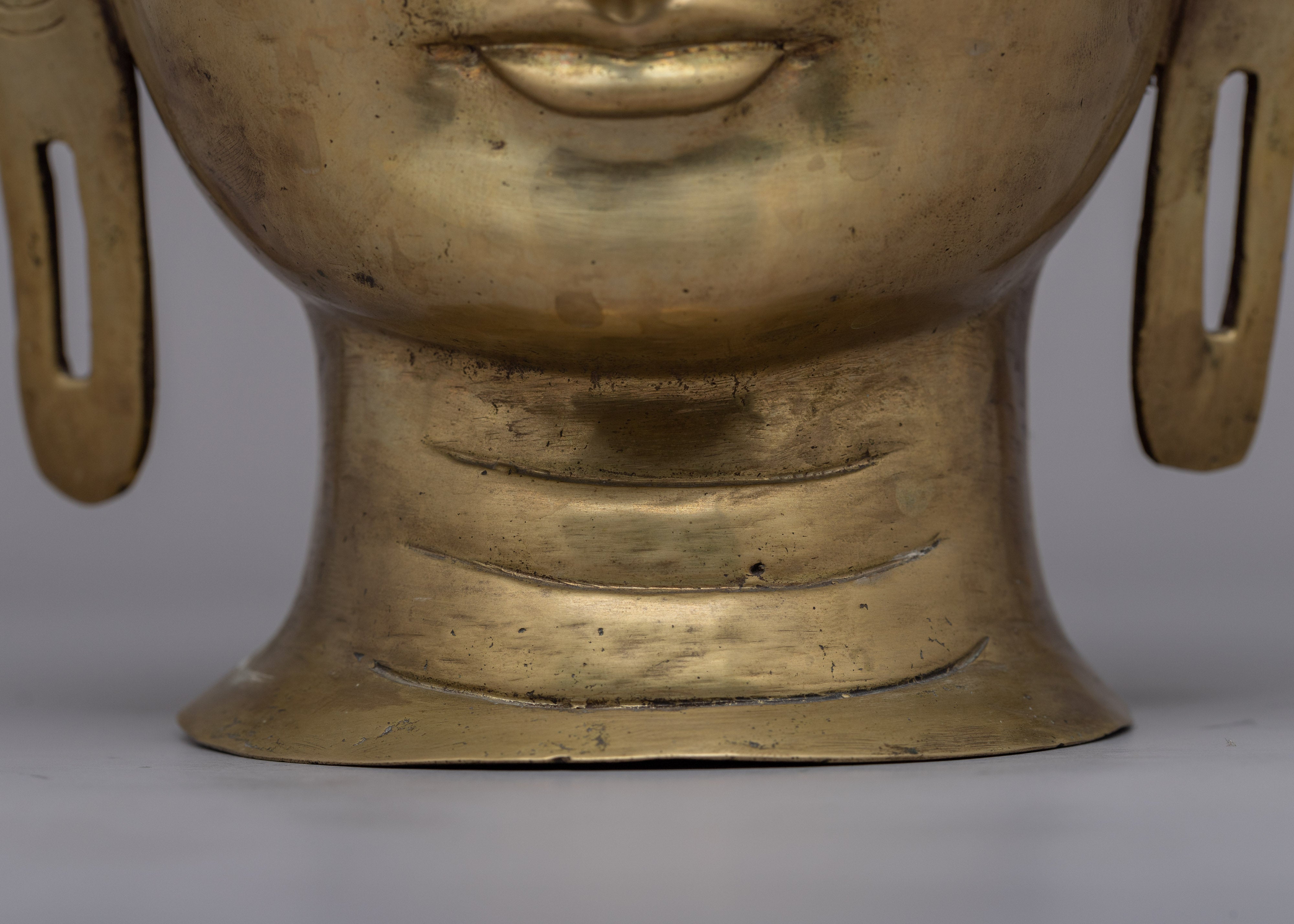 Antique Copper Buddha Head | Himalayan Art Work