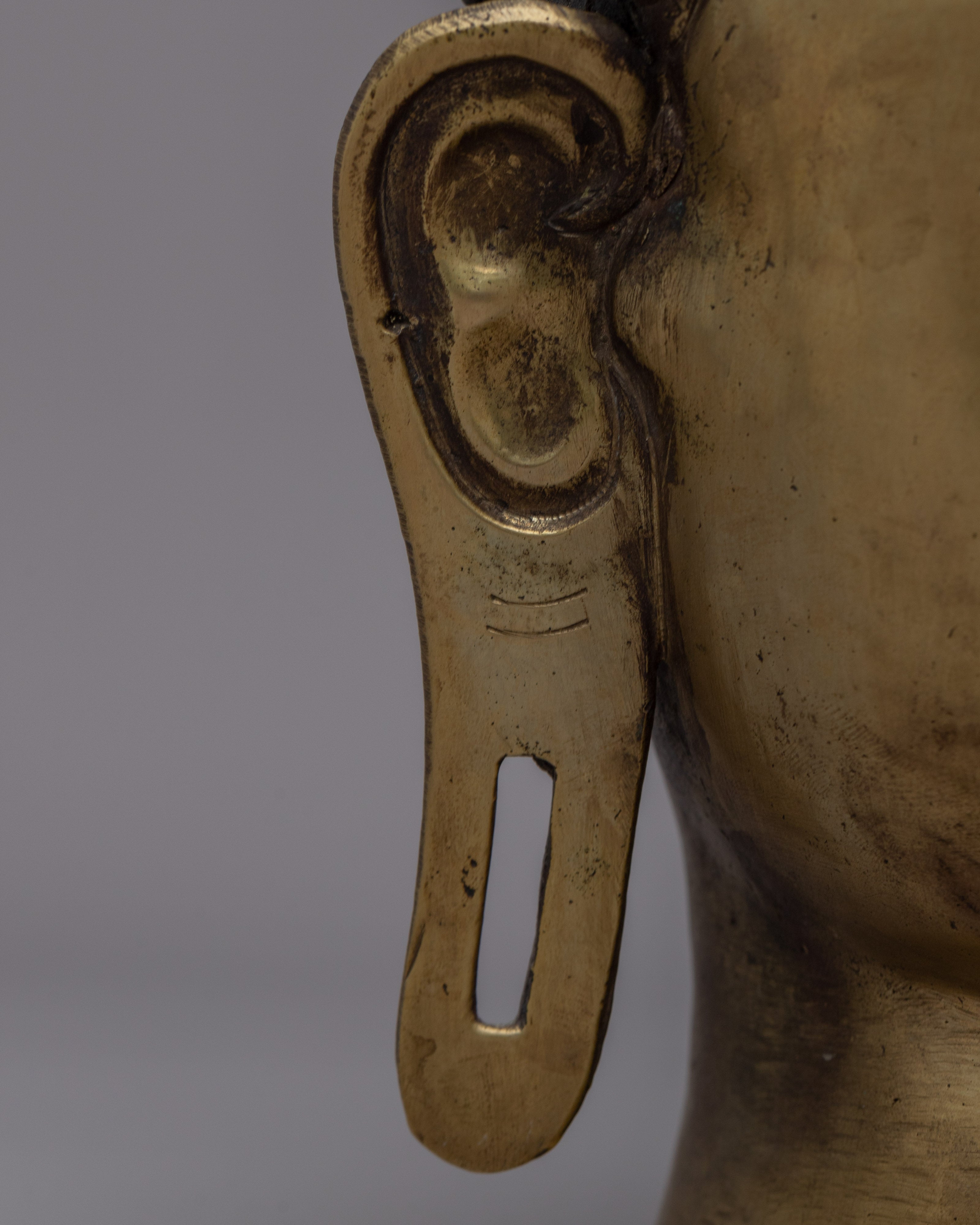 Antique Copper Buddha Head | Himalayan Art Work