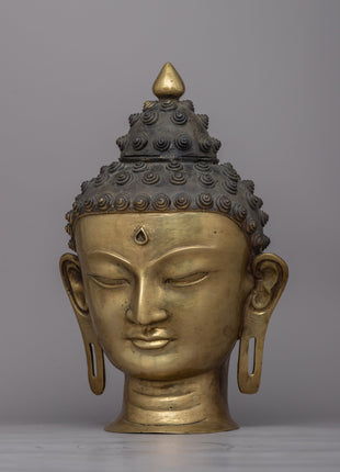 Antique Copper Buddha Head | Himalayan Art Work