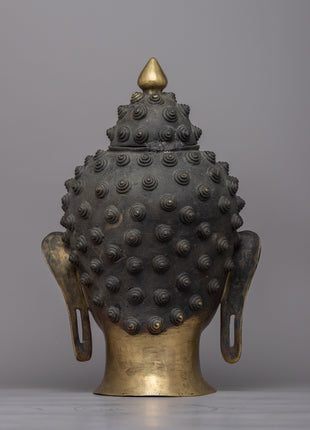 Antique Copper Buddha Head | Himalayan Art Work