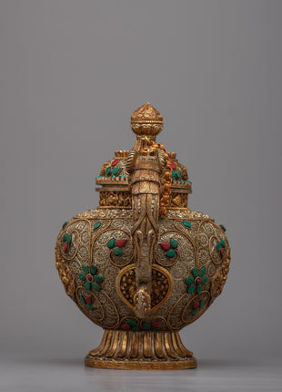 Copper Tea Pot | Embrace Tranquility through Buddhist Artwork