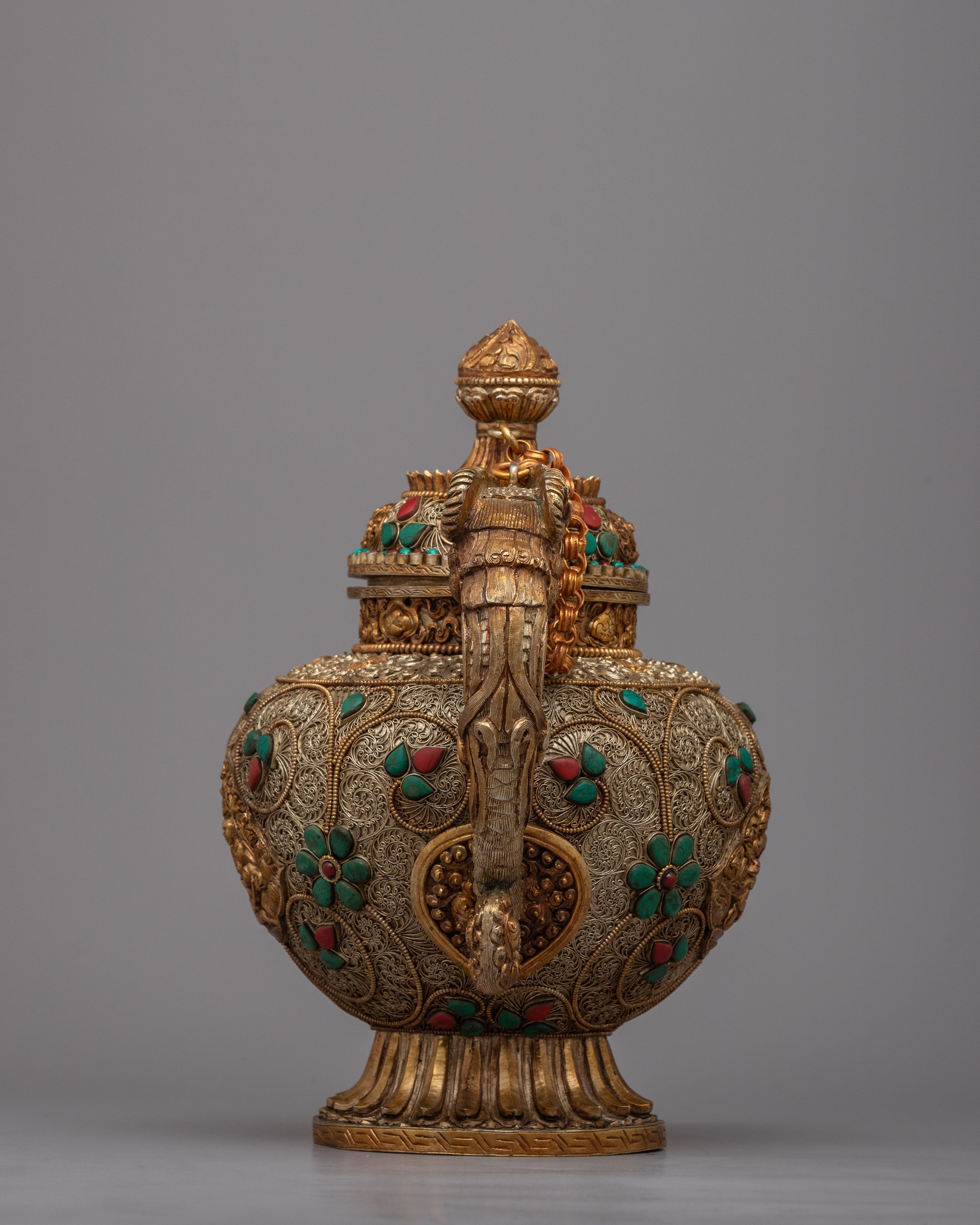 Copper Tea Pot | Embrace Tranquility through Buddhist Artwork