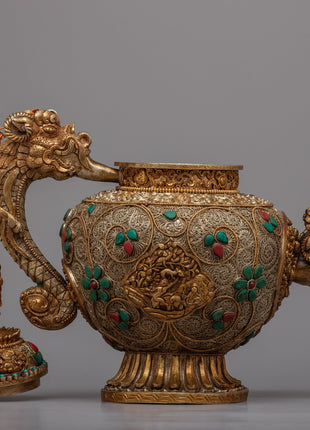 Copper Tea Pot | Embrace Tranquility through Buddhist Artwork