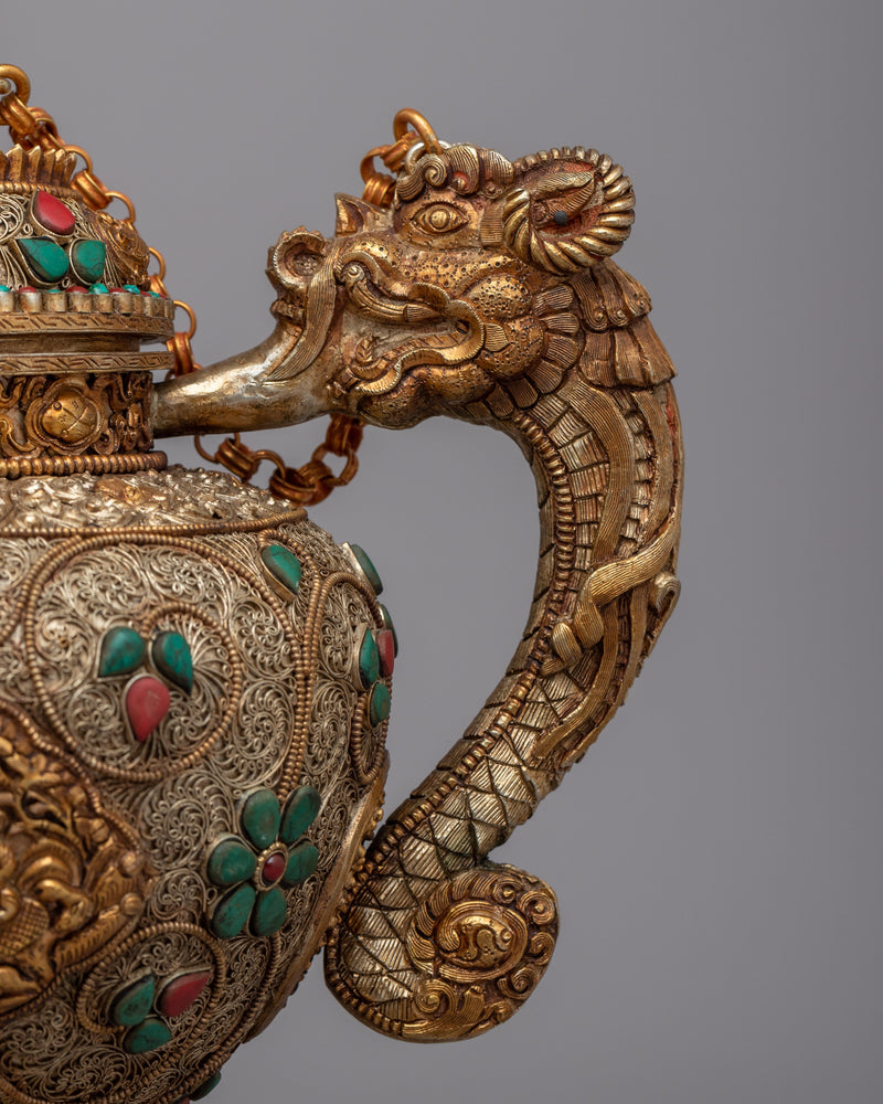 Copper Tea Pot | Embrace Tranquility through Buddhist Artwork