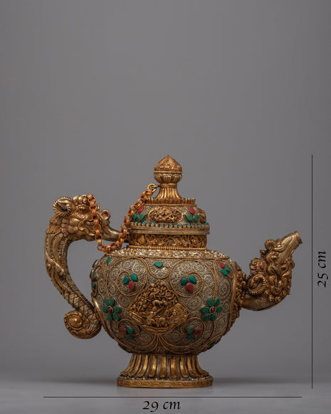 Copper Tea Pot | Embrace Tranquility through Buddhist Artwork