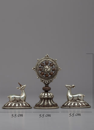 Silver Plated Dharma Wheel | Symbol of Grace and Spiritual Awakening