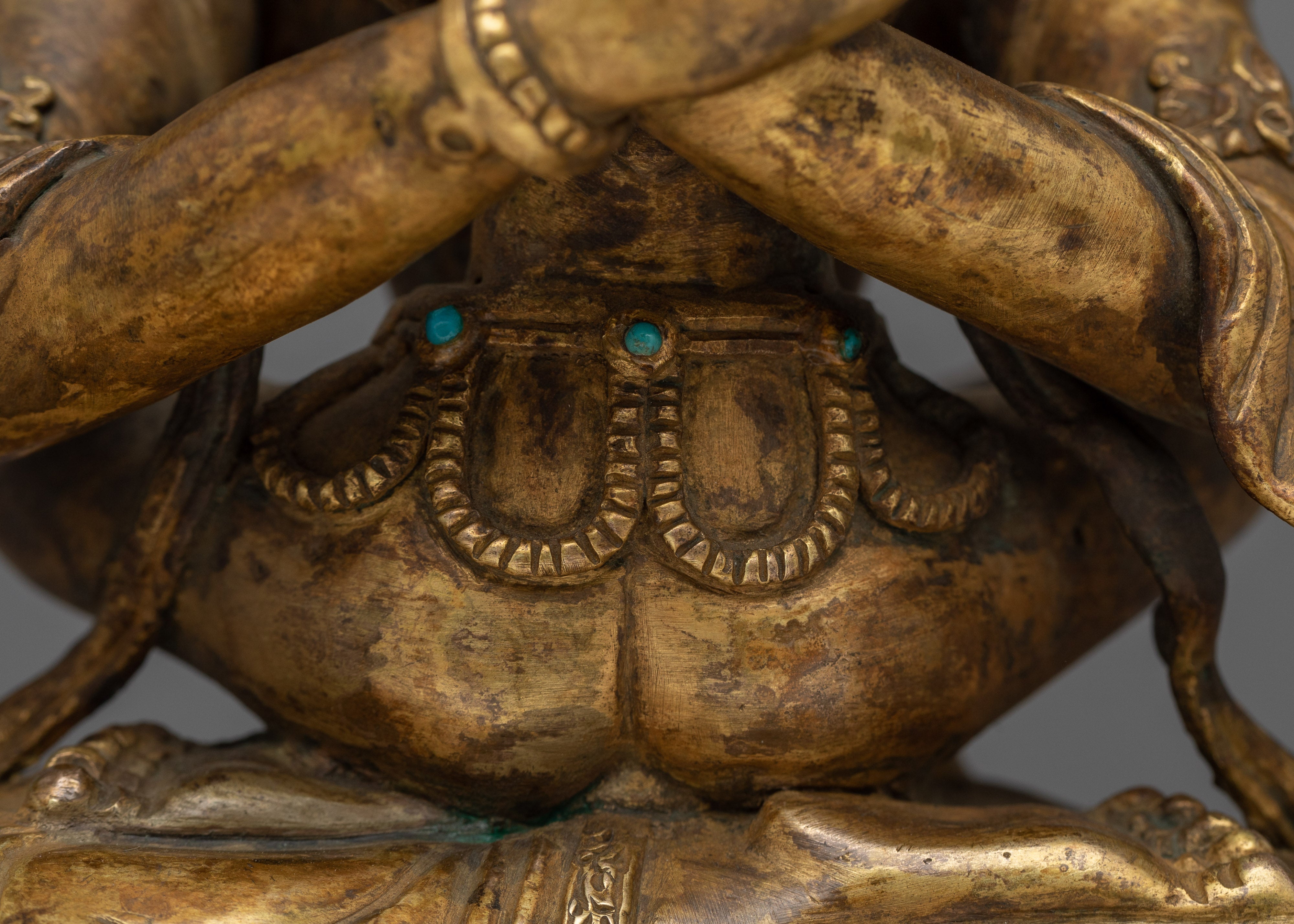 Vajradhara With Consort Statue | Unveiling the Divine Union of Deities