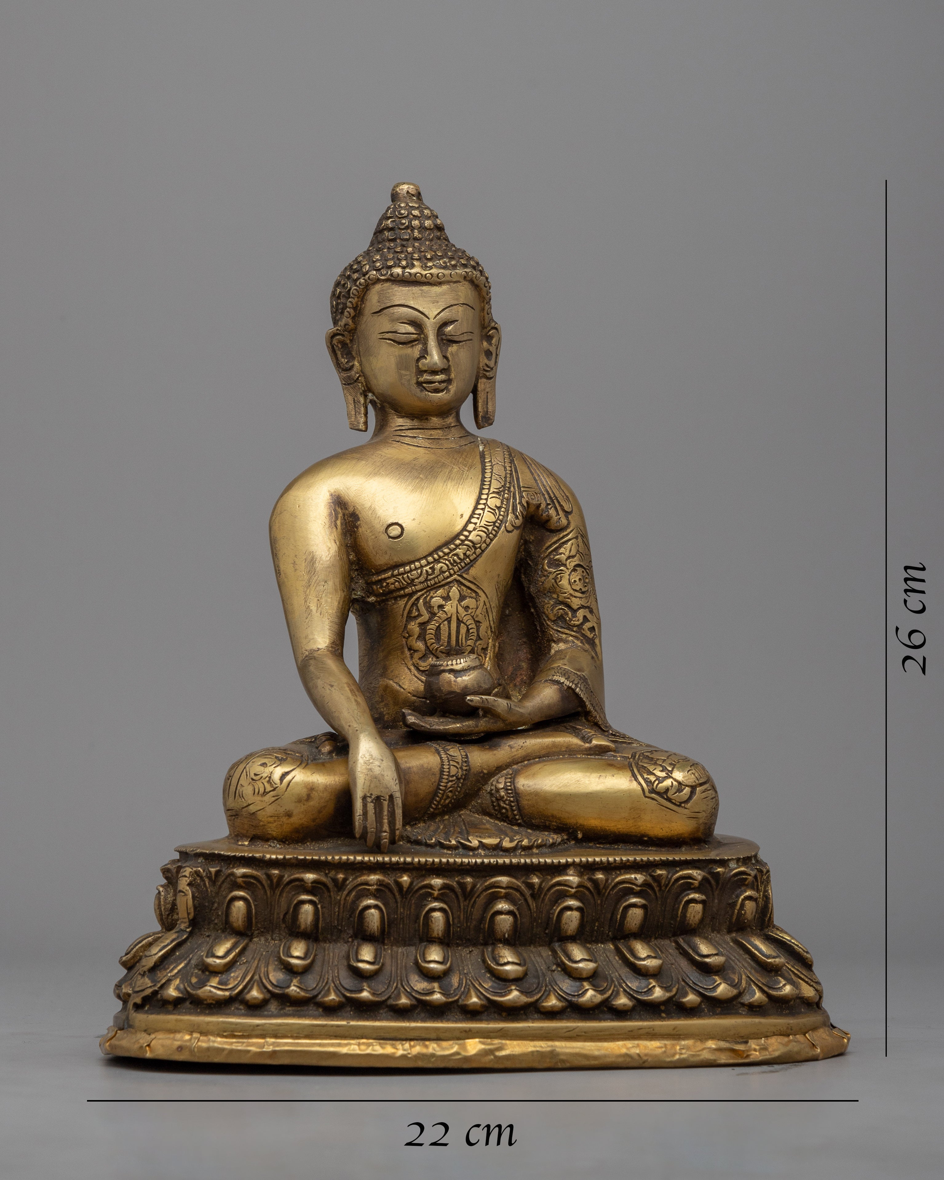 Shakyamuni Buddha Relics Statue | Embrace the Opulence of Brass Sculptures