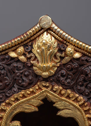Auspicious Prayer Box Charm"Ghau" for Spiritual Protection | Handcrafted 24k Gold-Plated