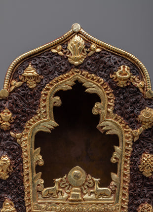 Auspicious Prayer Box Charm"Ghau" for Spiritual Protection | Handcrafted 24k Gold-Plated