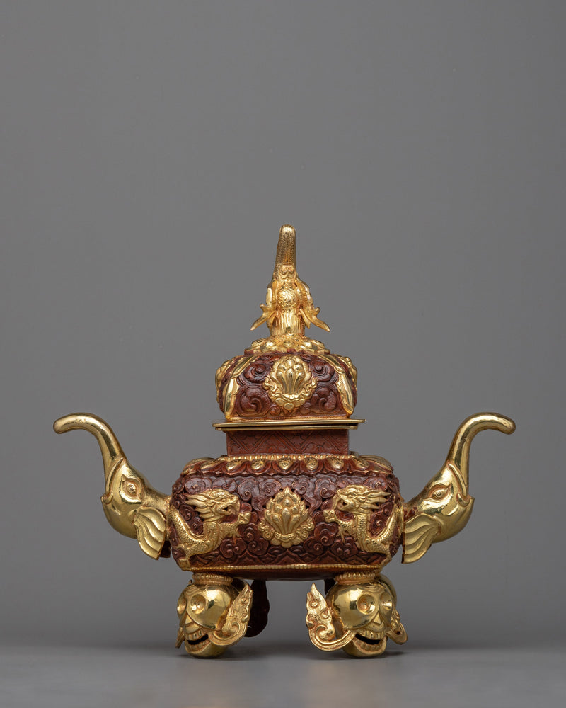 Copper Incense Burner | 24k Gold Plated for a Luxurious Experience