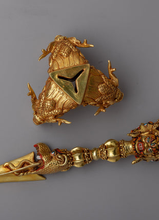 Copper Body Dorje Phurba Dagger | Sacred Buddhist Ritual Tool