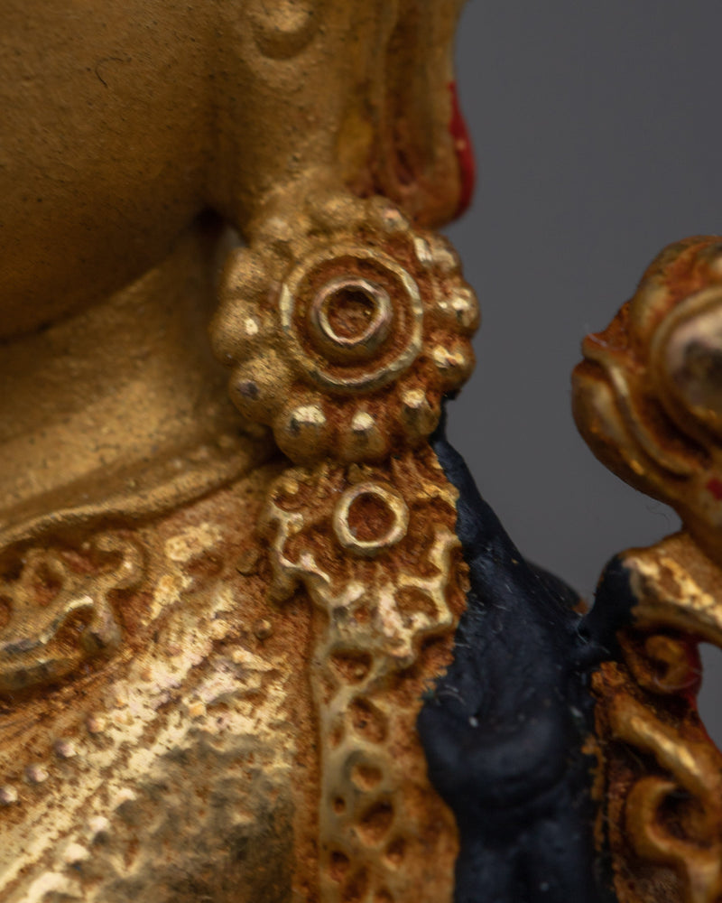 Tiny Green Tara Copper Statue | Buddhist Goddess of Compassion