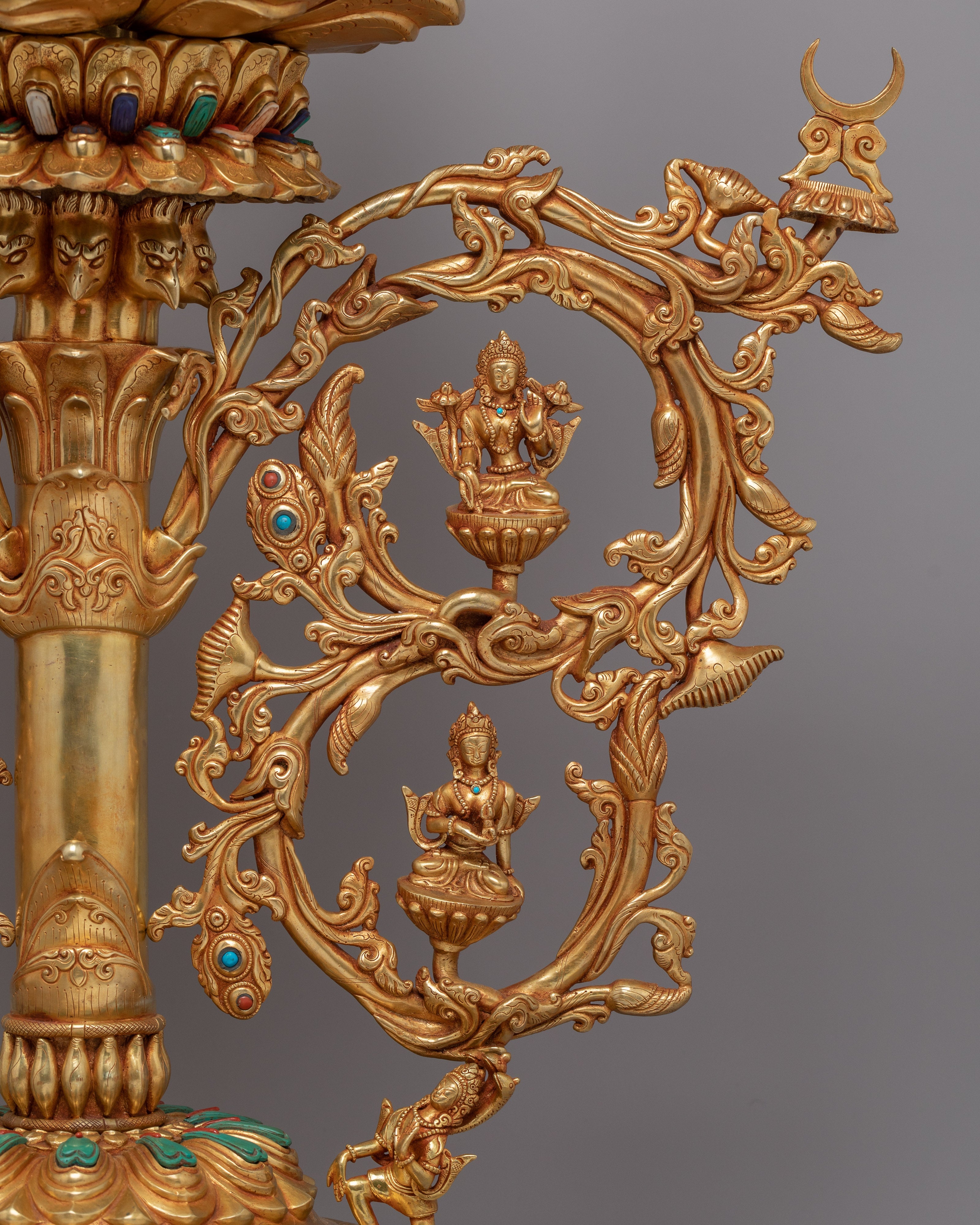 Copper Lotus with Stand | Timeless Symbol of Enlightenment