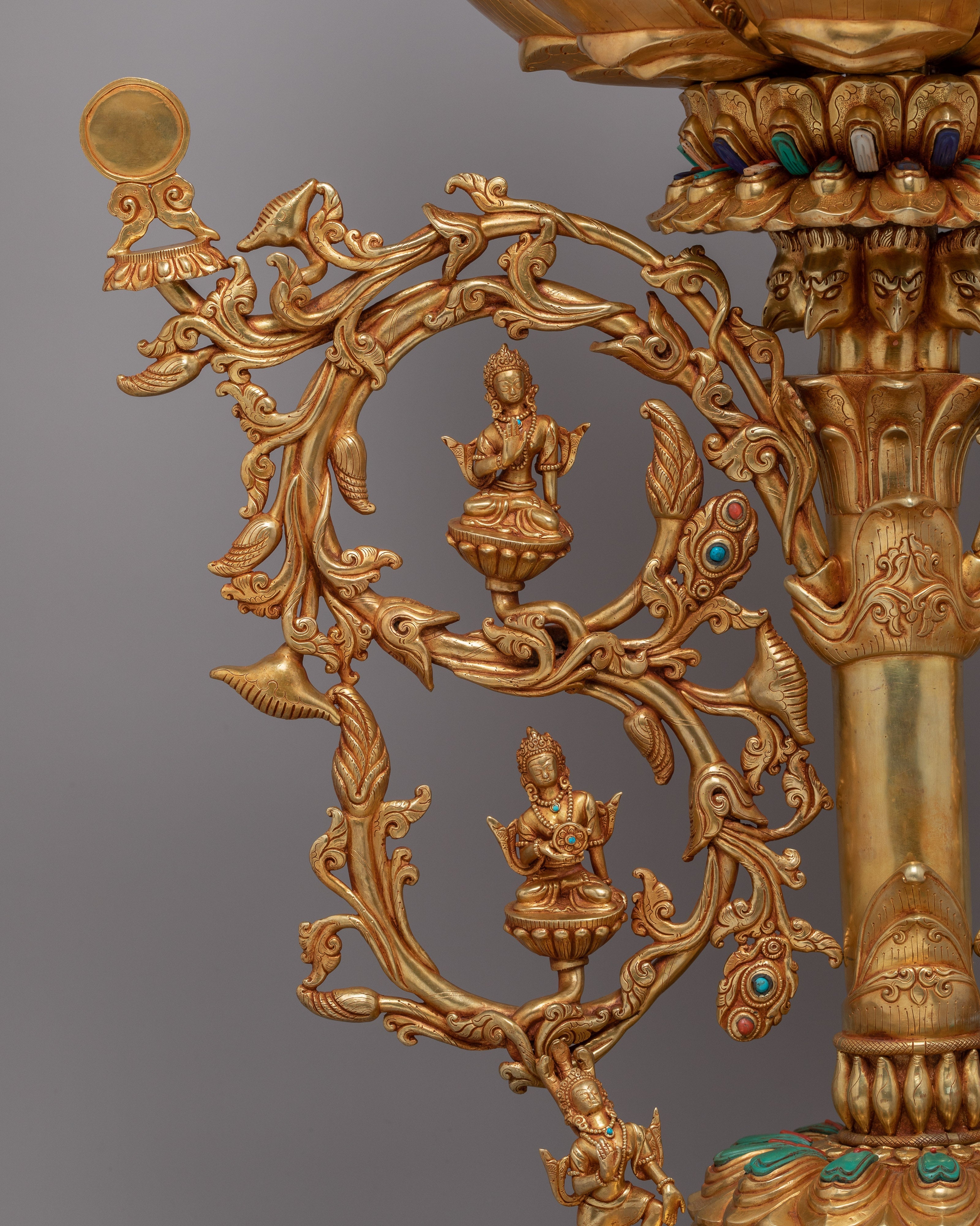 Copper Lotus with Stand | Timeless Symbol of Enlightenment