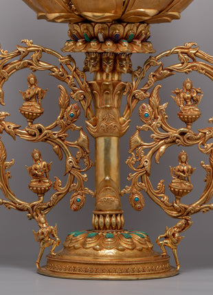 Copper Lotus with Stand | Timeless Symbol of Enlightenment