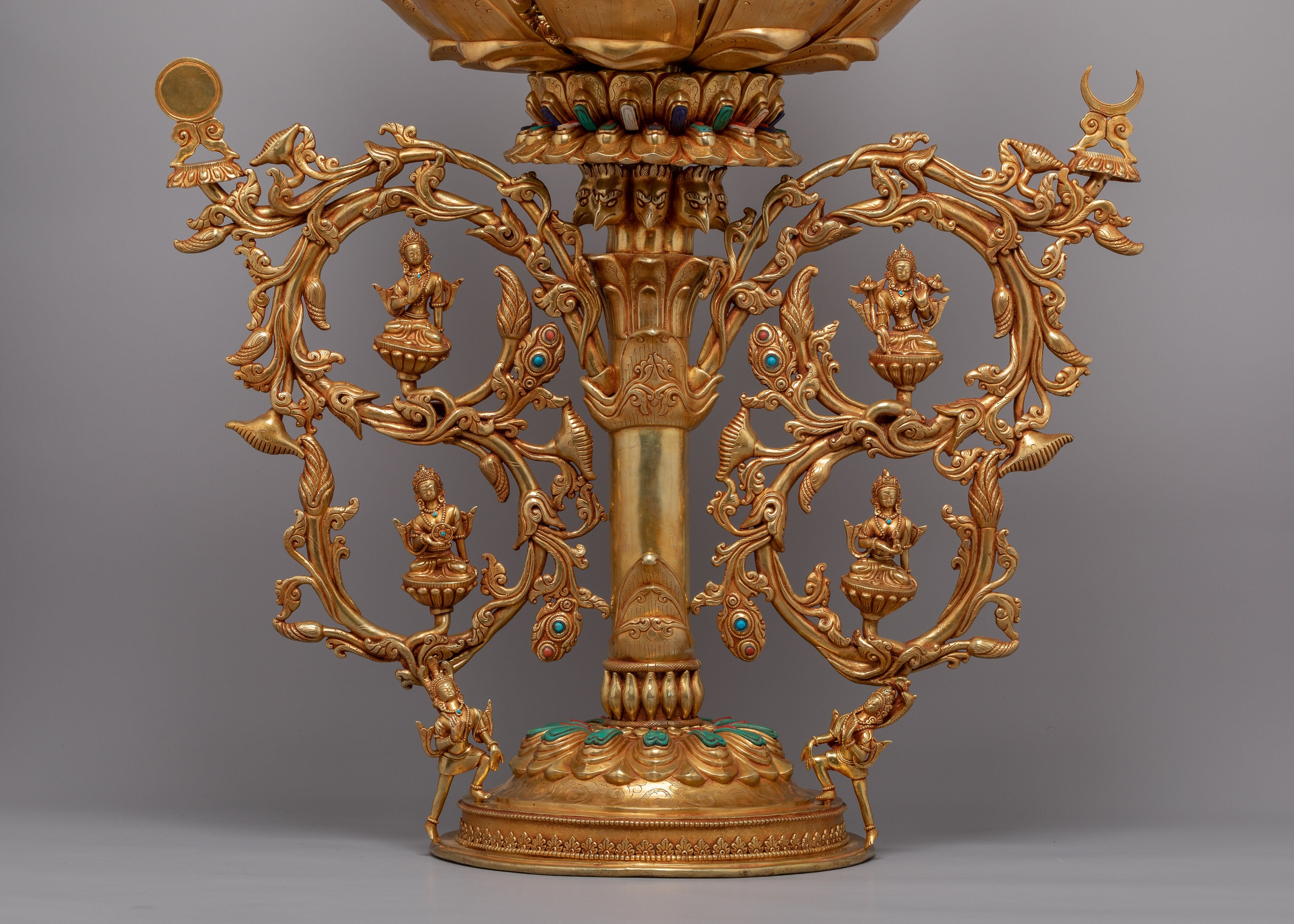 Copper Lotus with Stand | Timeless Symbol of Enlightenment