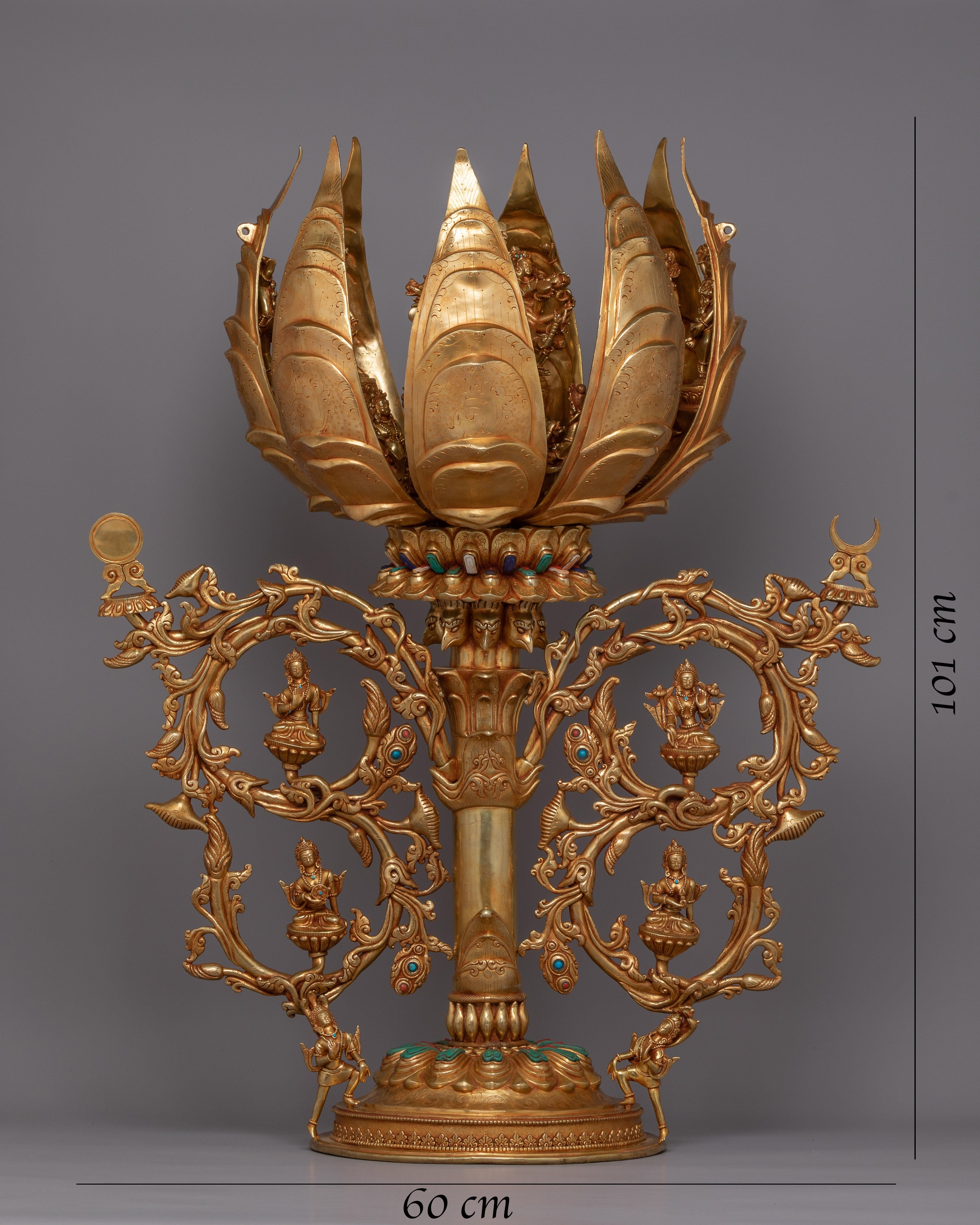 Copper Lotus with Stand | Timeless Symbol of Enlightenment